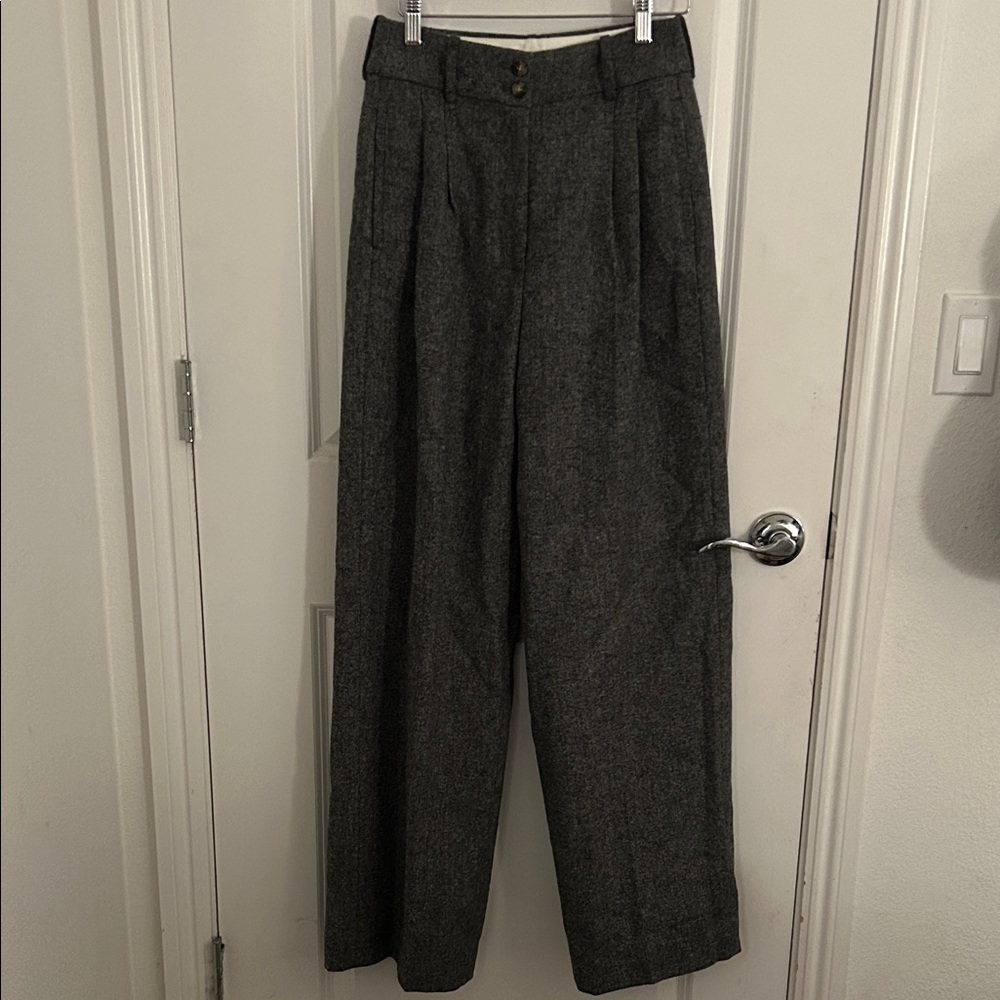 J. Crew Dark Gray Wool Dress Pants